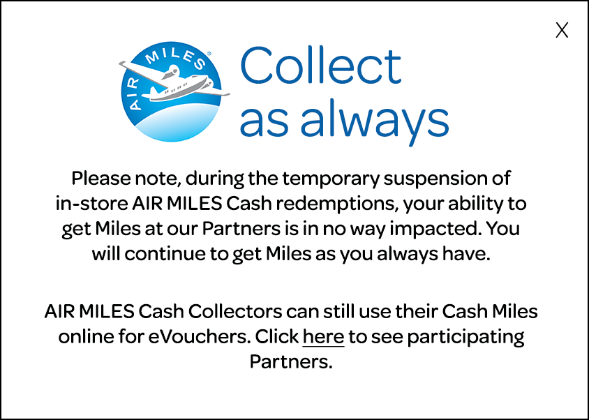AIR MILES Cash option temporarily stopped because of Fraud